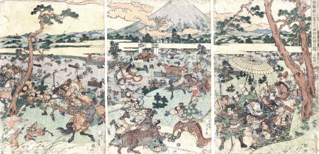源頼朝公富士之裾野牧狩之図