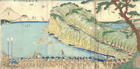 東海道薩陀峠之景