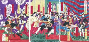 諸官人賜天盃之図