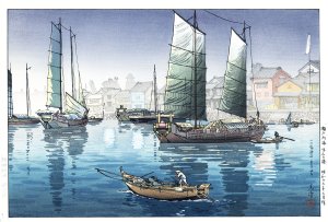 瀬戸内海　明石の港
